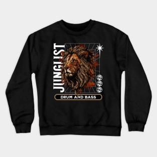 DRUM AND BASS  - Junglist Lion Y2K spice (White) Crewneck Sweatshirt